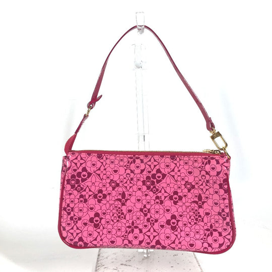 LOUIS VUITTON Accessory pouch M93166 PVC / Leather pink Cosmic Blossom Pochette Cosmic Women Used Authentic