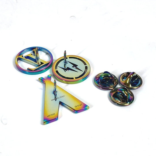 LOUIS VUITTON Brooch MP1859 metal multicolor Fragment collaboration Eclipse Pin Brooch 3-piece set mens Used Authentic
