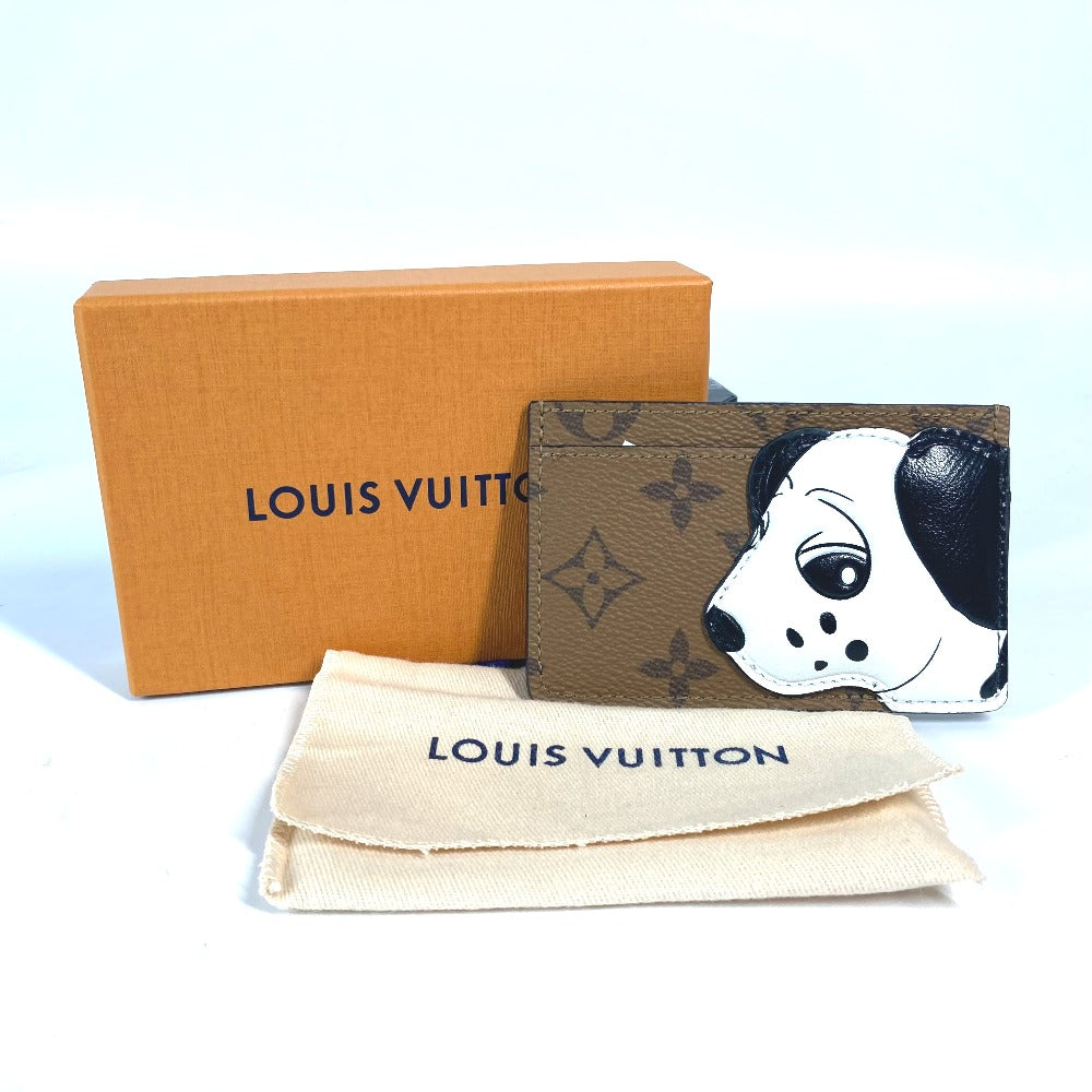 LOUIS VUITTON Card Case M83691 Monogram reverse canvas Brown Monogram reverse Porto cult  Simple Women Used Authentic