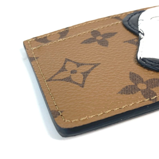 LOUIS VUITTON Card Case M83691 Monogram reverse canvas Brown Monogram reverse Porto cult  Simple Women Used Authentic