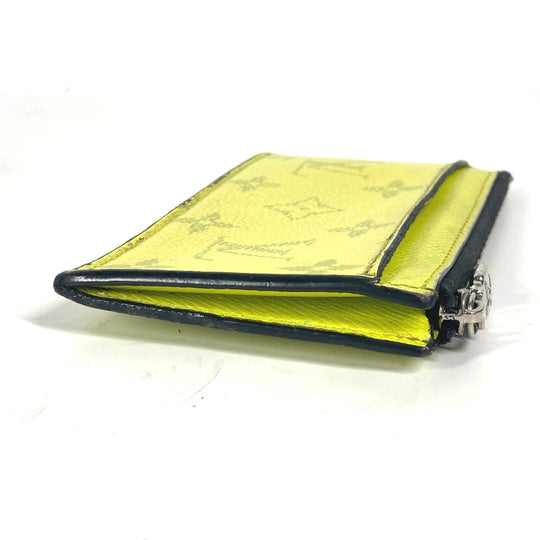 LOUIS VUITTON Coin case M30950 Taiga Leather, Monogram Canvas yellow Taigalama Coin card holder mens Used Authentic