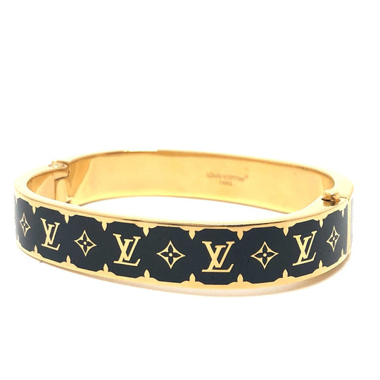 LOUIS VUITTON bracelet M1576M metal black Bracelet - Nano Gram Enamel mens ‚l Used Authentic