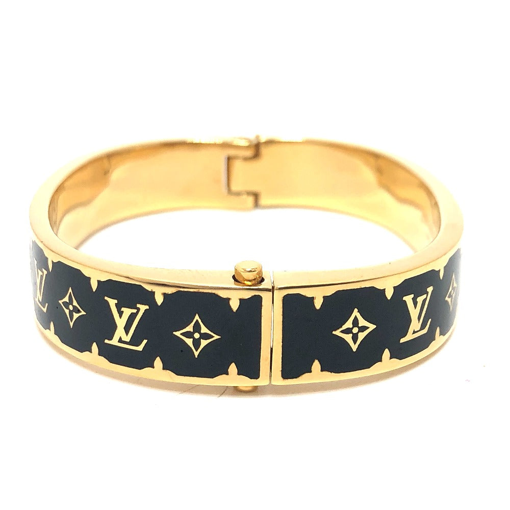 LOUIS VUITTON bracelet M1576M metal black Bracelet - Nano Gram Enamel mens ‚l Used Authentic