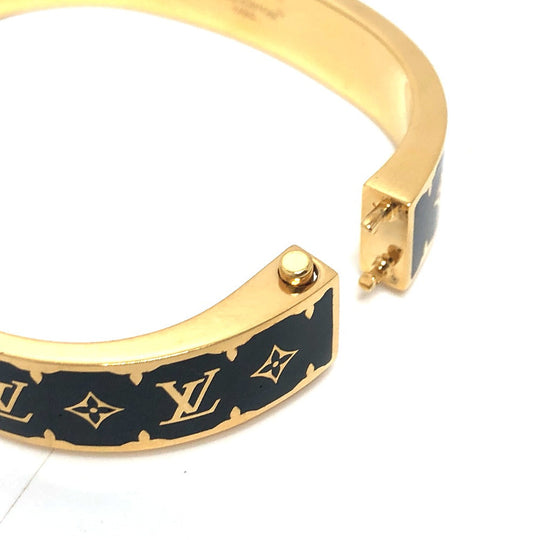 LOUIS VUITTON bracelet M1576M metal black Bracelet - Nano Gram Enamel mens ‚l Used Authentic
