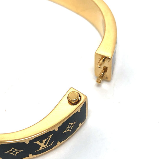 LOUIS VUITTON bracelet M1576M metal black Bracelet - Nano Gram Enamel mens ‚l Used Authentic