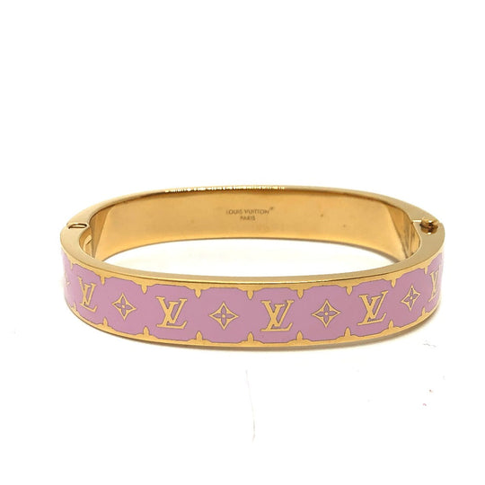 LOUIS VUITTON bracelet ‚l1575‚l metal pink Bracelet - Nano Gram Enamel mens ‚l Used Authentic
