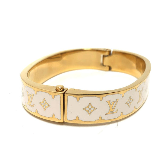 LOUIS VUITTON bracelet M1574M metal white Bracelet - Nano Gram Enamel mens ‚l Used Authentic