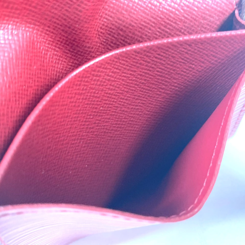 LOUIS VUITTON Card Case M8658M Epi Leather Red Epi Anneveld Cult de Visit Women Used Authentic