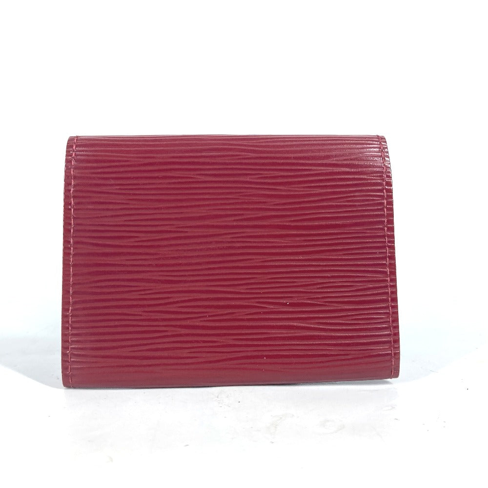 LOUIS VUITTON Card Case M8658M Epi Leather Red Epi Anneveld Cult de Visit Women Used Authentic