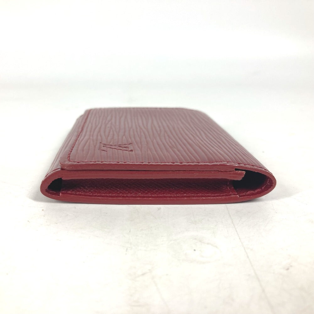LOUIS VUITTON Card Case M8658M Epi Leather Red Epi Anneveld Cult de Visit Women Used Authentic