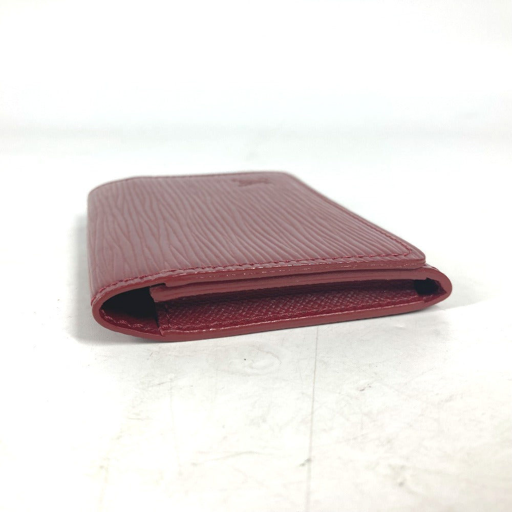 LOUIS VUITTON Card Case M8658M Epi Leather Red Epi Anneveld Cult de Visit Women Used Authentic