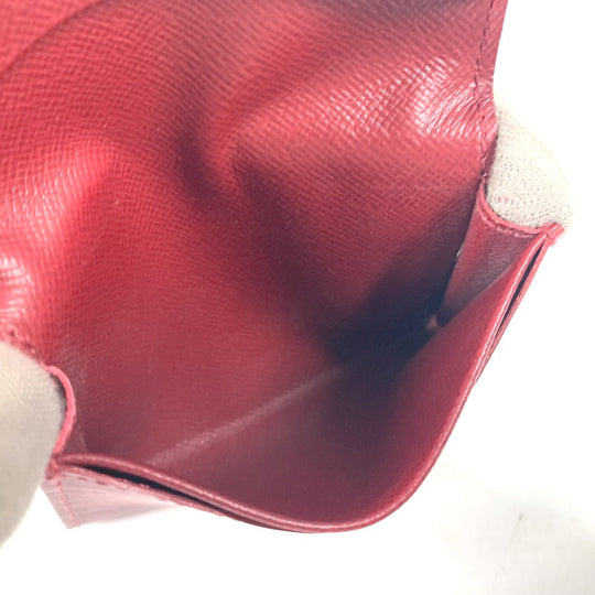 LOUIS VUITTON Card Case M8658M Epi Leather Red Epi Anneveld Cult de Visit Women Used Authentic