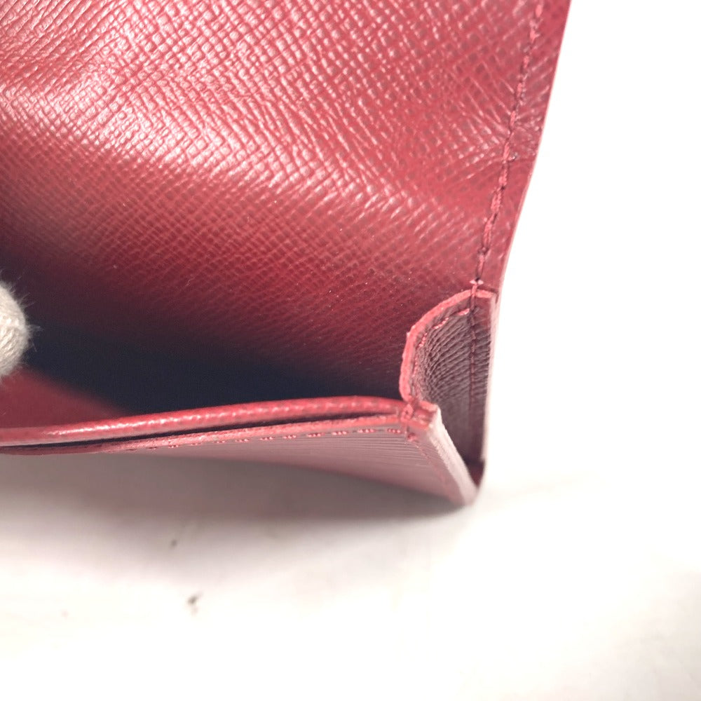 LOUIS VUITTON Card Case M8658M Epi Leather Red Epi Anneveld Cult de Visit Women Used Authentic
