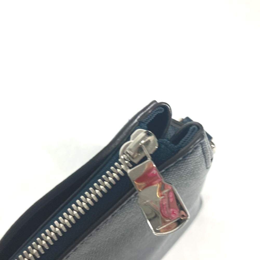 LOUIS VUITTON Business bag M33417�@ Taiga Leather Navy Taiga Anton mens Used Authentic