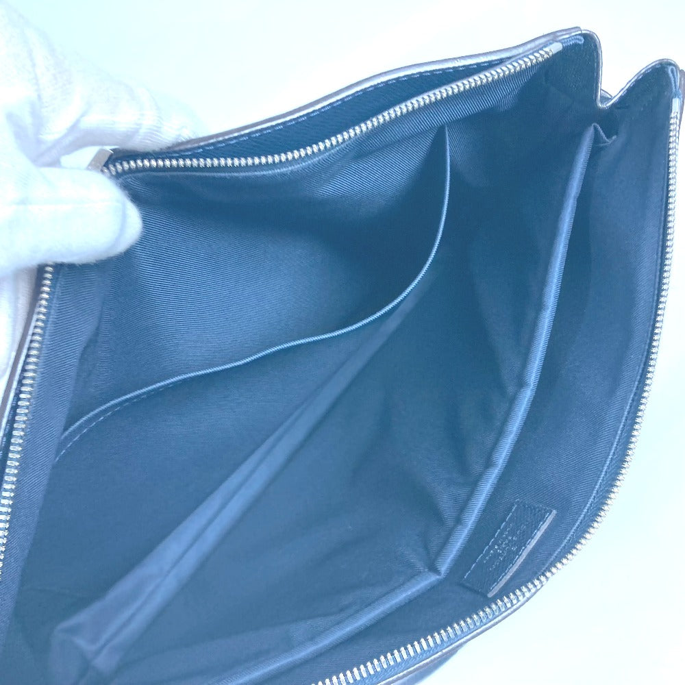 LOUIS VUITTON Business bag M33417�@ Taiga Leather Navy Taiga Anton mens Used Authentic