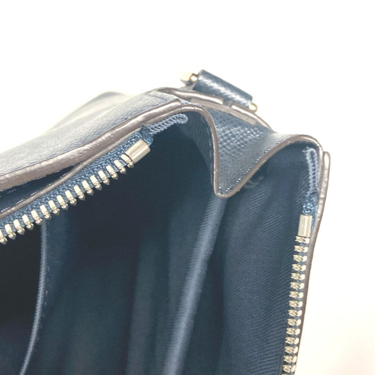 LOUIS VUITTON Business bag M33417�@ Taiga Leather Navy Taiga Anton mens Used Authentic
