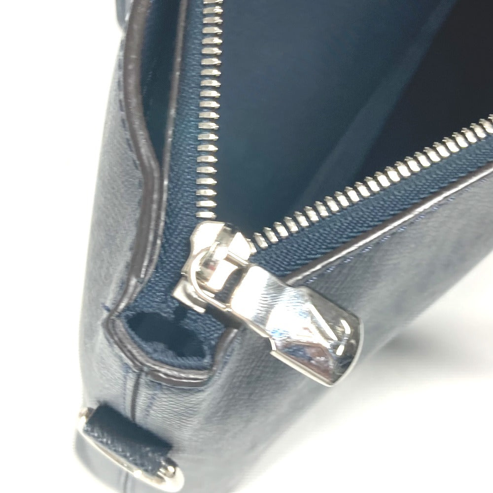 LOUIS VUITTON Business bag M33417�@ Taiga Leather Navy Taiga Anton mens Used Authentic