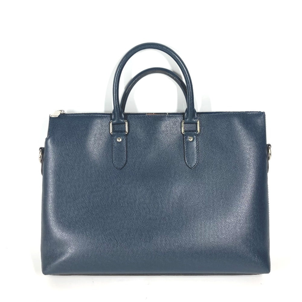 LOUIS VUITTON Business bag M33417�@ Taiga Leather Navy Taiga Anton mens Used Authentic