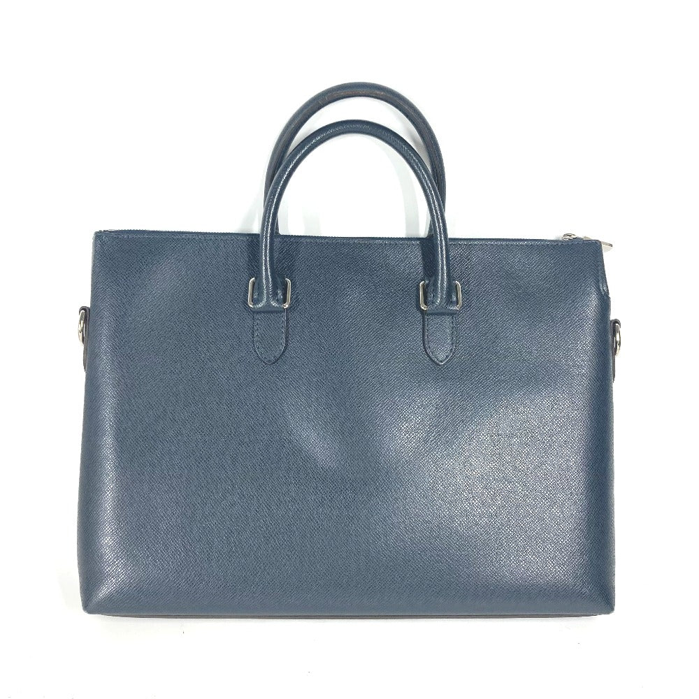 LOUIS VUITTON Business bag M33417�@ Taiga Leather Navy Taiga Anton mens Used Authentic