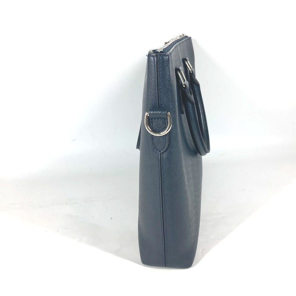 LOUIS VUITTON Business bag M33417�@ Taiga Leather Navy Taiga Anton mens Used Authentic