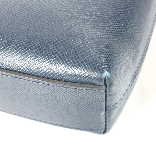 LOUIS VUITTON Business bag M33417�@ Taiga Leather Navy Taiga Anton mens Used Authentic