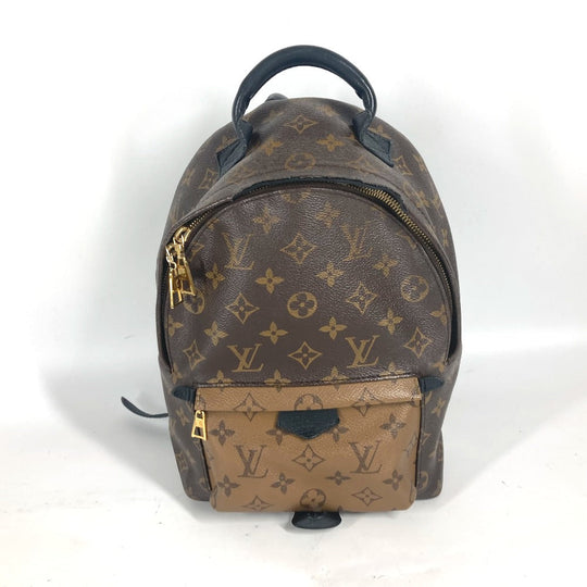 LOUIS VUITTON Backpack M43116 Monogram reverse canvas Brown Monogram reverse Palm Springs Backpack PM Women Used Authentic