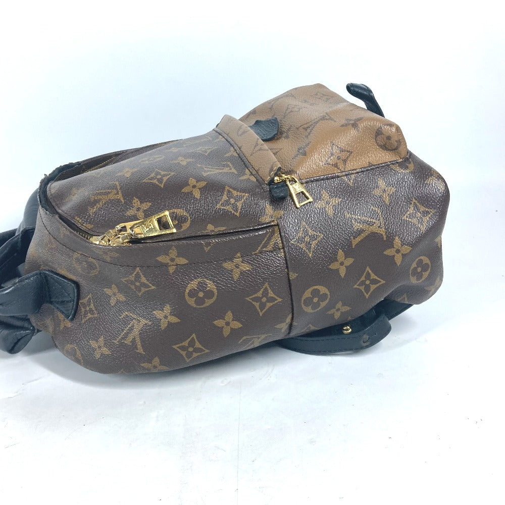 LOUIS VUITTON Backpack M43116 Monogram reverse canvas Brown Monogram reverse Palm Springs Backpack PM Women Used Authentic