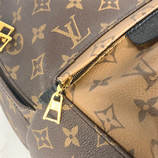 LOUIS VUITTON Backpack M43116 Monogram reverse canvas Brown Monogram reverse Palm Springs Backpack PM Women Used Authentic