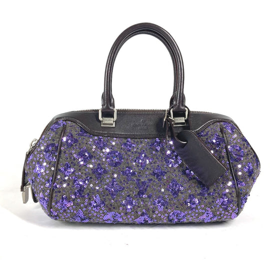 LOUIS VUITTON Handbag M40793 leather purple Sunshine Express Women Used Authentic