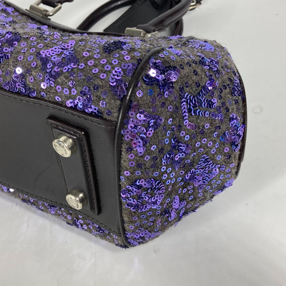 LOUIS VUITTON Handbag M40793 leather purple Sunshine Express Women Used Authentic