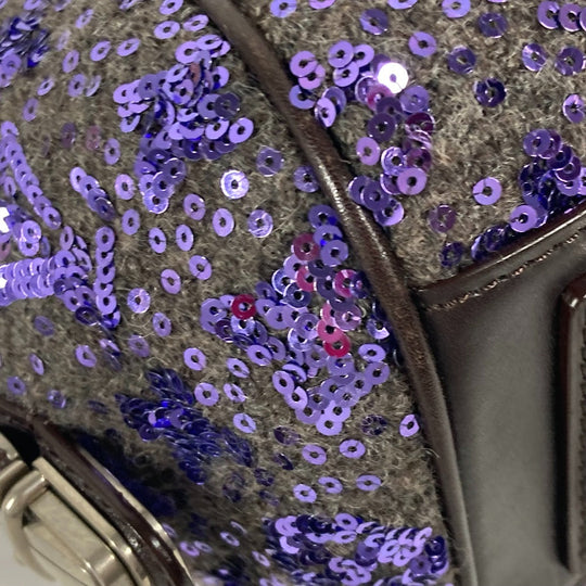 LOUIS VUITTON Handbag M40793 leather purple Sunshine Express Women Used Authentic