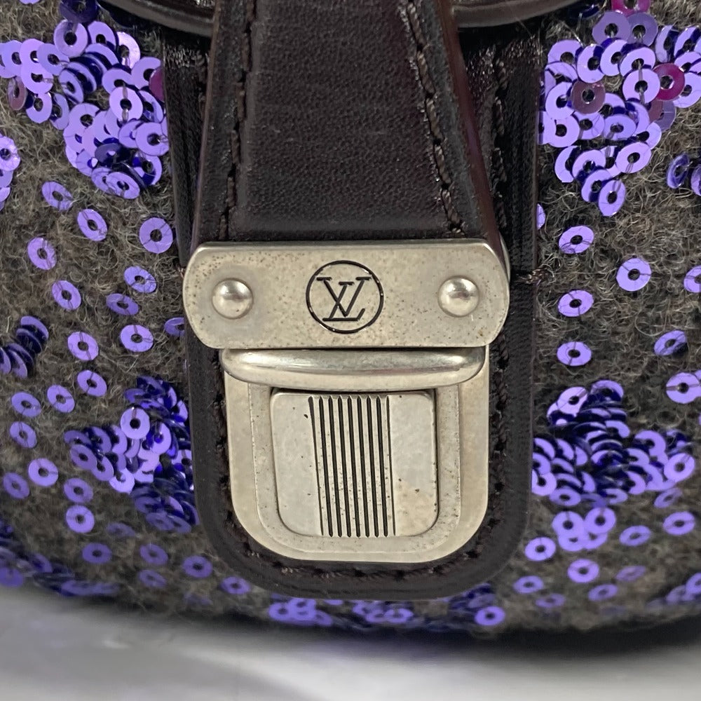 LOUIS VUITTON Handbag M40793 leather purple Sunshine Express Women Used Authentic