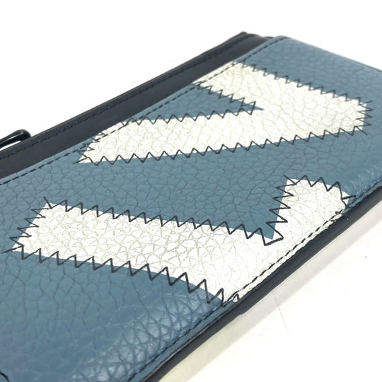 LOUIS VUITTON Coin case M81314 leather blue Coin card holder mens Used Authentic