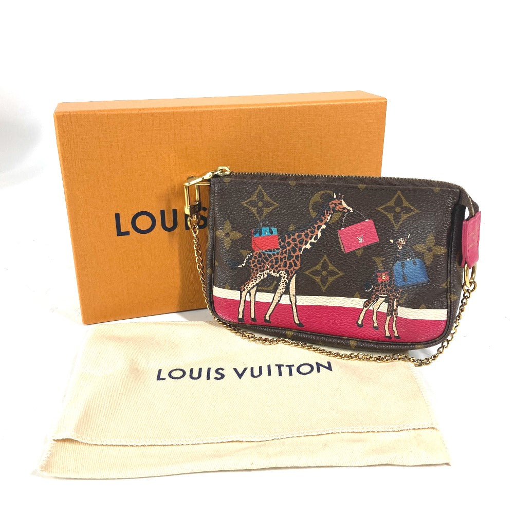 LOUIS VUITTON Handbag M62087 Monogram canvas Brown Monogram Mini pochette Accessoires Women Used Authentic
