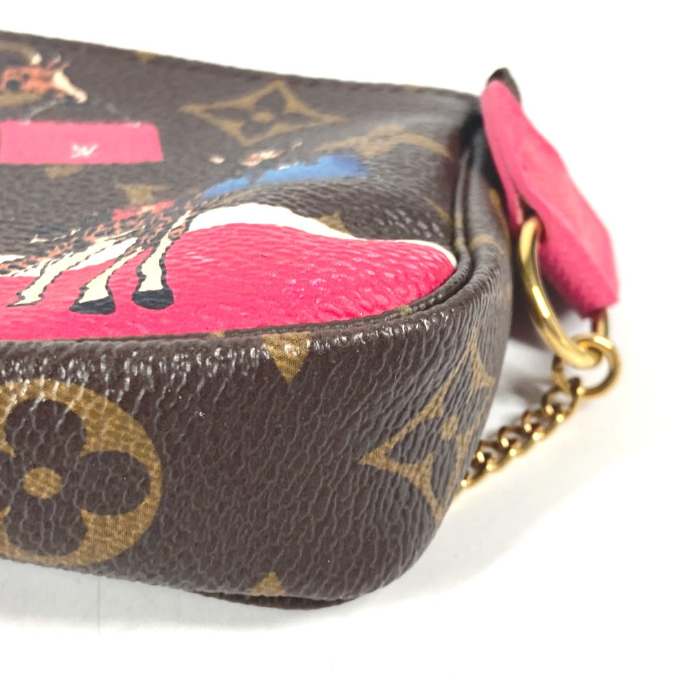 LOUIS VUITTON Handbag M62087 Monogram canvas Brown Monogram Mini pochette Accessoires Women Used Authentic