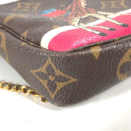 LOUIS VUITTON Handbag M62087 Monogram canvas Brown Monogram Mini pochette Accessoires Women Used Authentic
