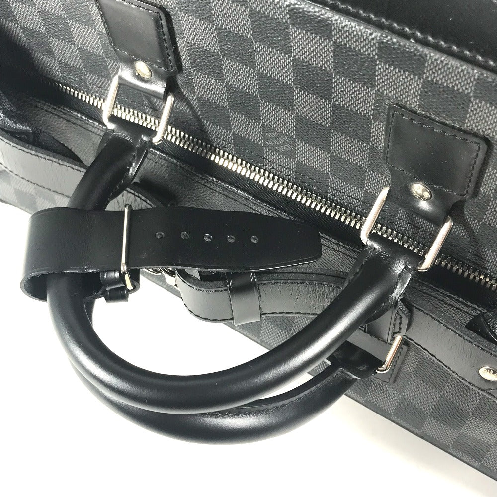 LOUIS VUITTON Boston Duffel bag N41161 Damier Grafitto Canvas black Damier Grafitte Grimo mens Used Authentic