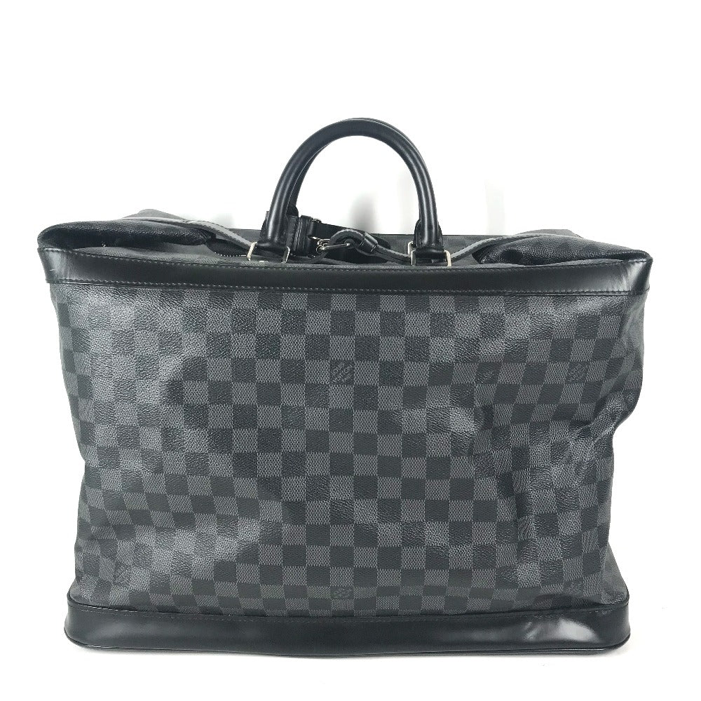 LOUIS VUITTON Boston Duffel bag N41161 Damier Grafitto Canvas black Damier Grafitte Grimo mens Used Authentic