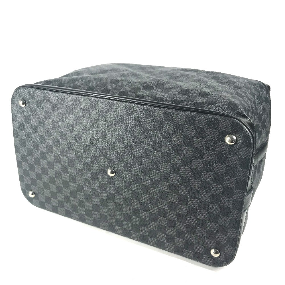 LOUIS VUITTON Boston Duffel bag N41161 Damier Grafitto Canvas black Damier Grafitte Grimo mens Used Authentic