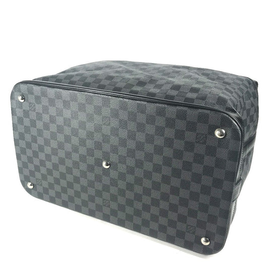 LOUIS VUITTON Boston Duffel bag N41161 Damier Grafitto Canvas black Damier Grafitte Grimo mens Used Authentic