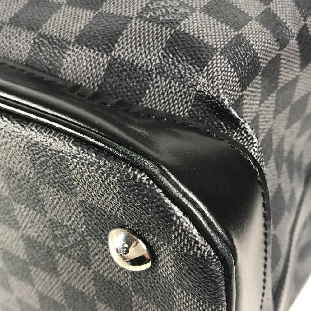 LOUIS VUITTON Boston Duffel bag N41161 Damier Grafitto Canvas black Damier Grafitte Grimo mens Used Authentic