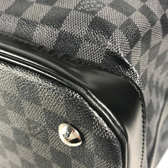 LOUIS VUITTON Boston Duffel bag N41161 Damier Grafitto Canvas black Damier Grafitte Grimo mens Used Authentic