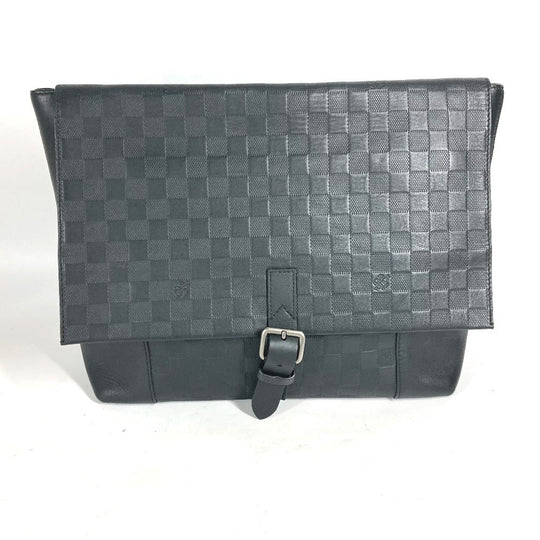 LOUIS VUITTON Handbag N41479 Damier Anfini Leather black Damier Anfini loft mens Used Authentic