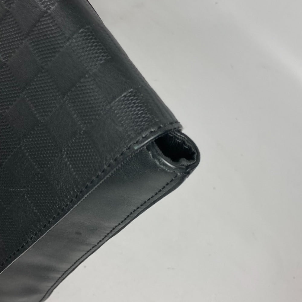 LOUIS VUITTON Handbag N41479 Damier Anfini Leather black Damier Anfini loft mens Used Authentic