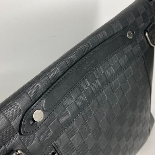 LOUIS VUITTON Handbag N41479 Damier Anfini Leather black Damier Anfini loft mens Used Authentic