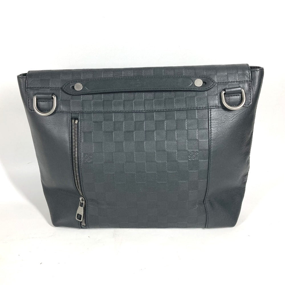 LOUIS VUITTON Handbag N41479 Damier Anfini Leather black Damier Anfini loft mens Used Authentic