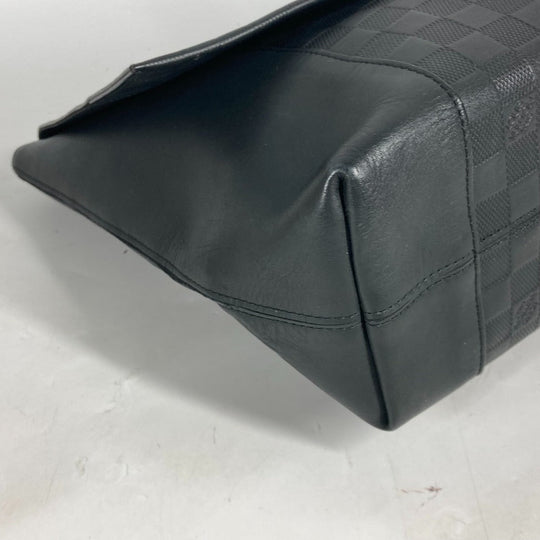 LOUIS VUITTON Handbag N41479 Damier Anfini Leather black Damier Anfini loft mens Used Authentic
