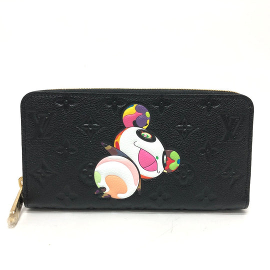 LOUIS VUITTON Long Wallet Purse M14160 Monogram Ann Platt Leather black Japan exclusive LVxTM Zippy wallet Women Used Authentic