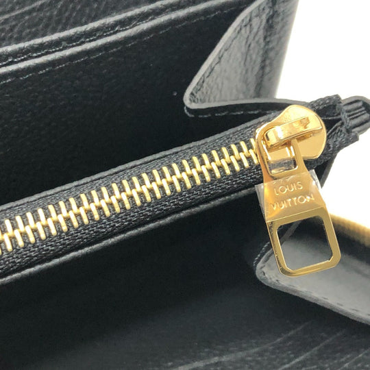 LOUIS VUITTON Long Wallet Purse M14160 Monogram Ann Platt Leather black Japan exclusive LVxTM Zippy wallet Women Used Authentic