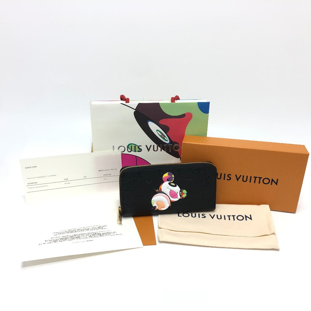 LOUIS VUITTON Long Wallet Purse M14160 Monogram Ann Platt Leather black Japan exclusive LVxTM Zippy wallet Women Used Authentic